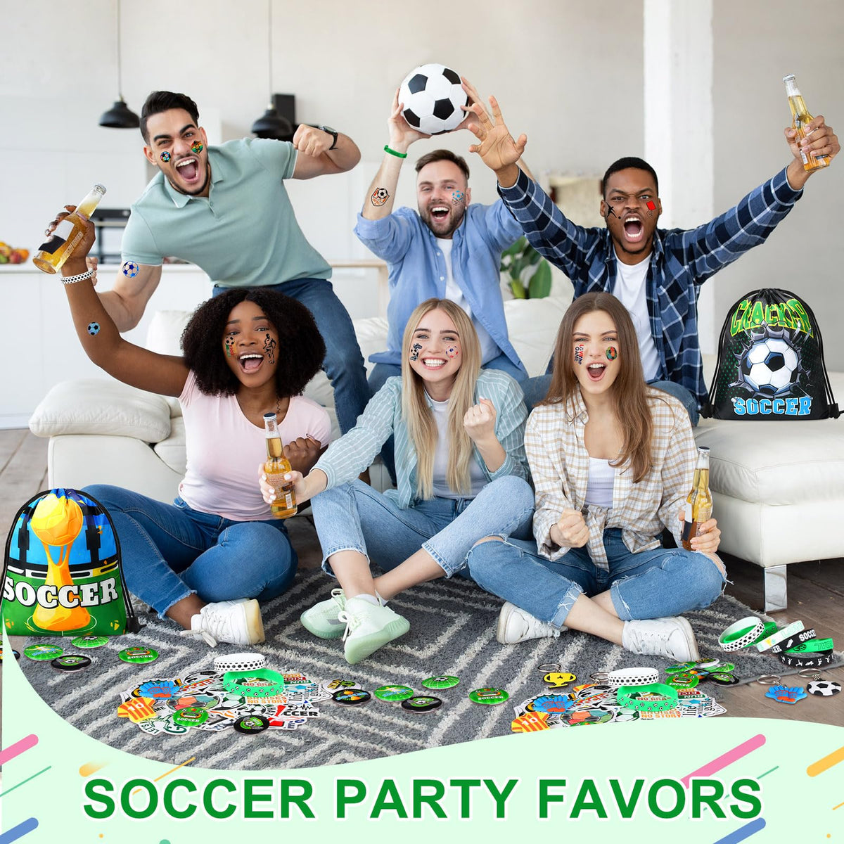 Sadnyy soccer silicone bracelets are safe, flexible freebies.