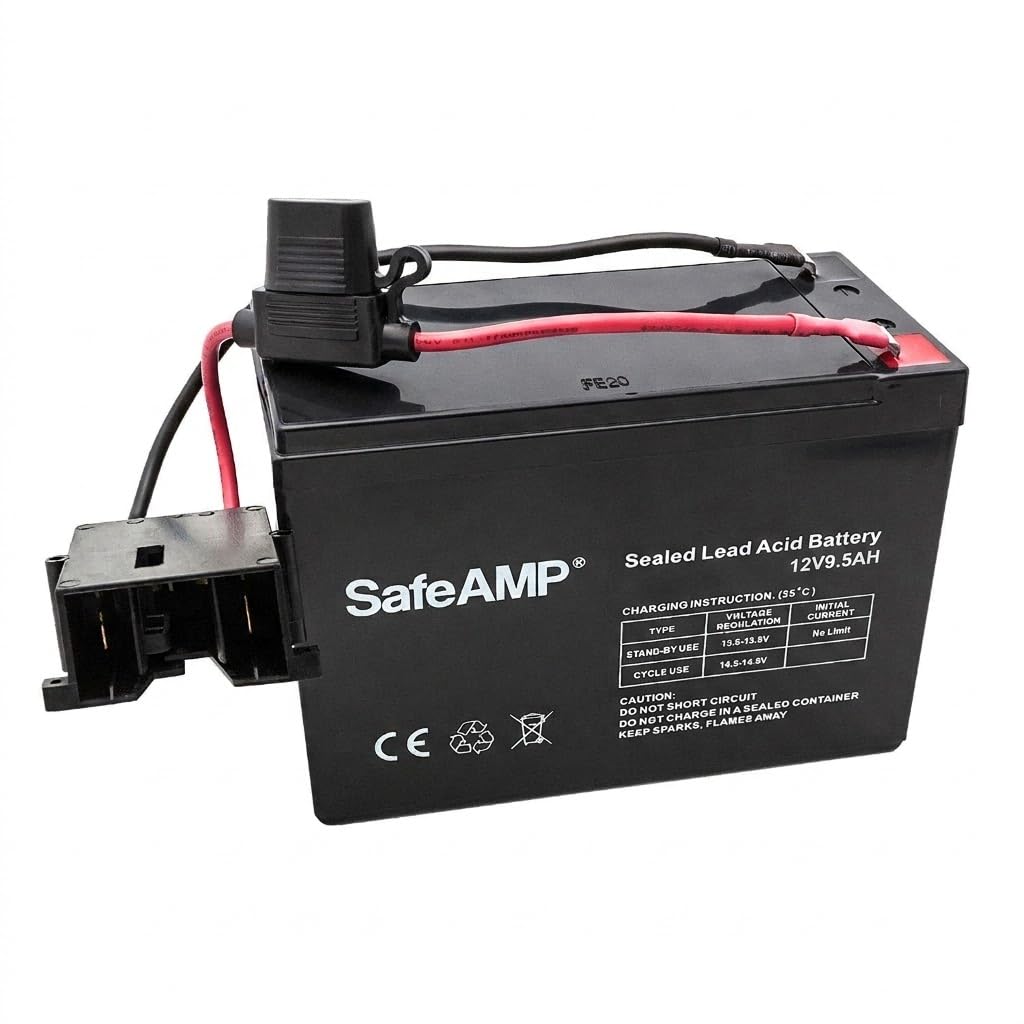 SafeAMP replacement battery for Fisher-Price Power Wheels front view, ready for installation