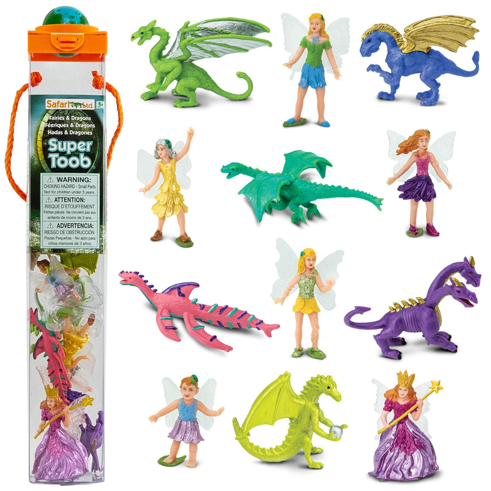 Safari Ltd. dragon figurine from Toob enhances imaginative play with detailed sculpting.