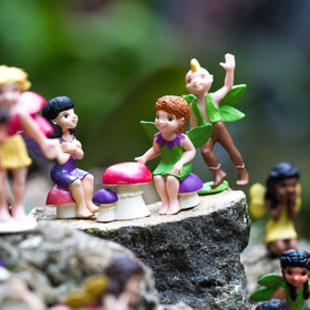 Safari Ltd Friendly Fairies TOOB mushrooms accents enhance fairy garden play