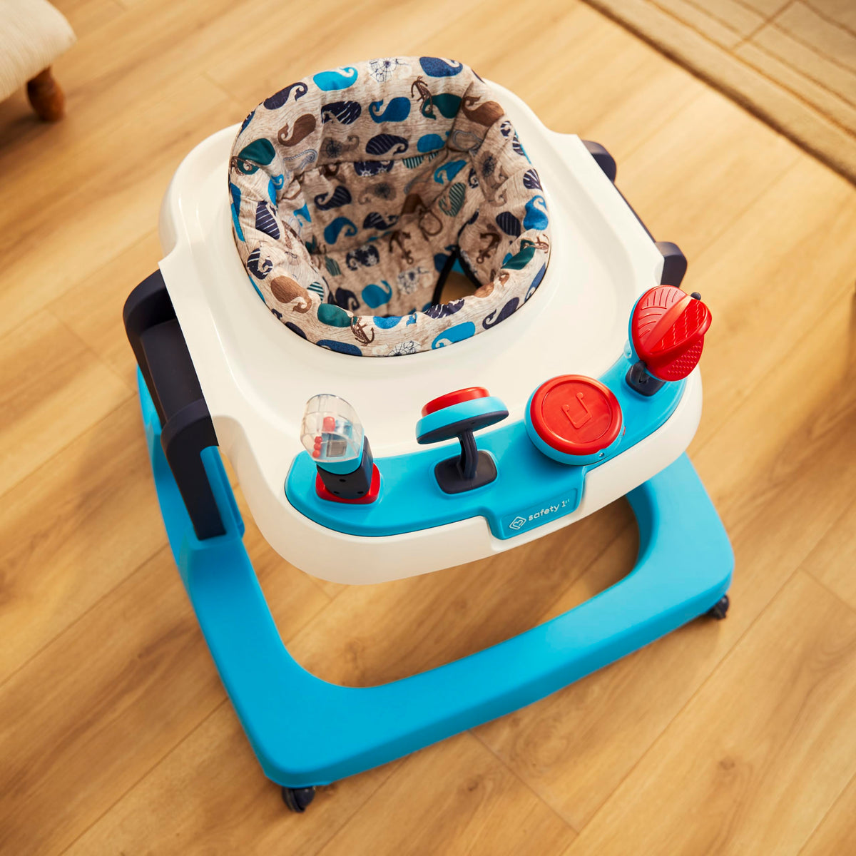 Extra-wide base provides added stability during early steps.