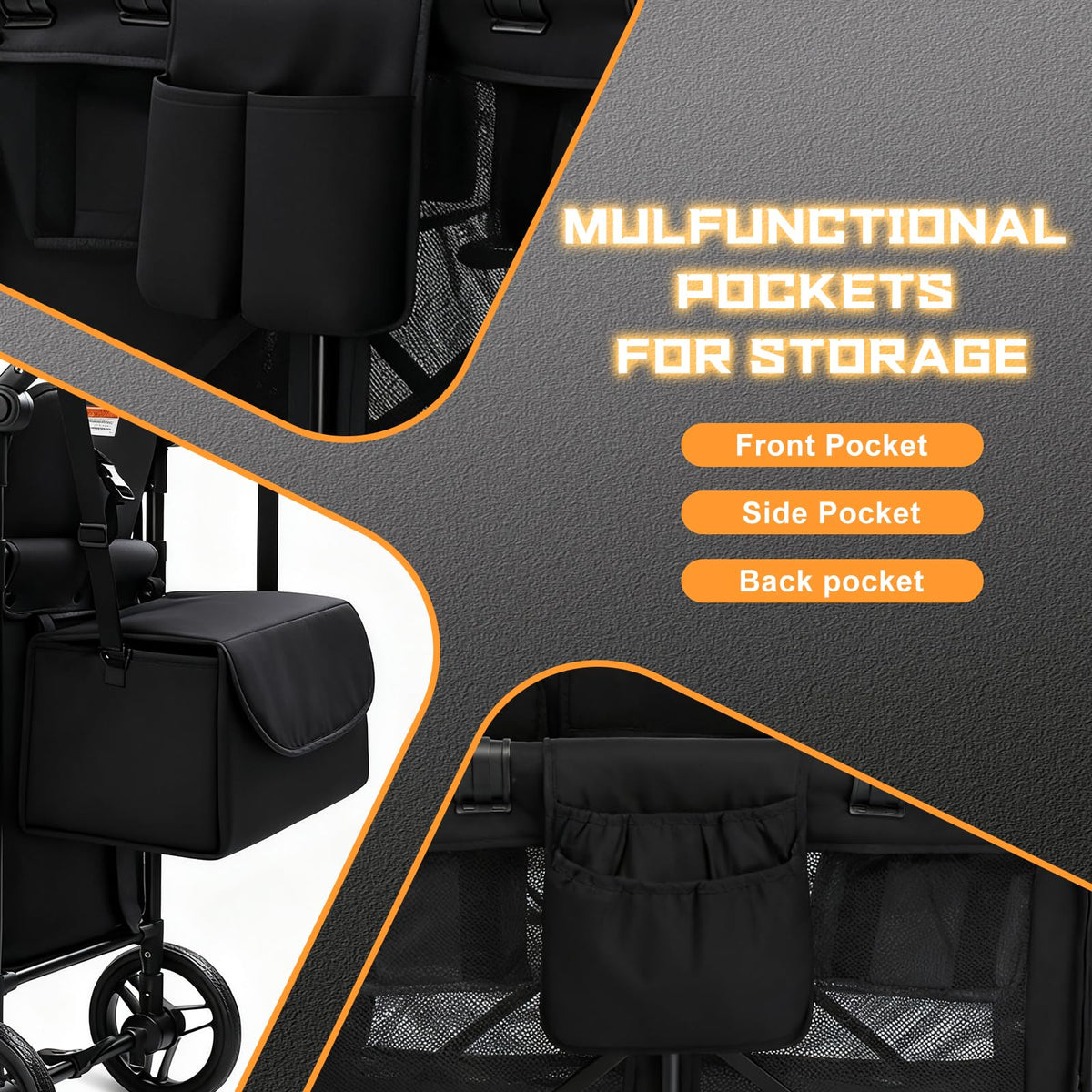 SAFETY CAREYA wagon rear EVA wheels provide stability on grass.