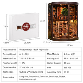 Sagiterra Book Nook Kit final display shows completed tiny home.