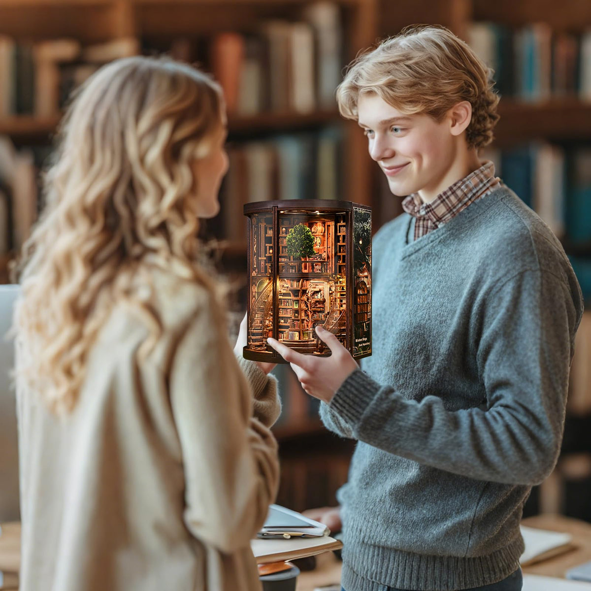 Sagiterra Book Nook Kit gift-ready packaging hints at a thoughtful surprise.