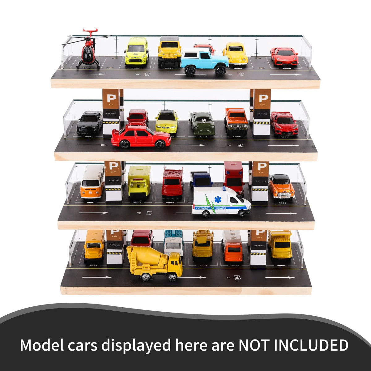 Saichotoy four-level racks maximize capacity for Hot Wheels and Matchbox