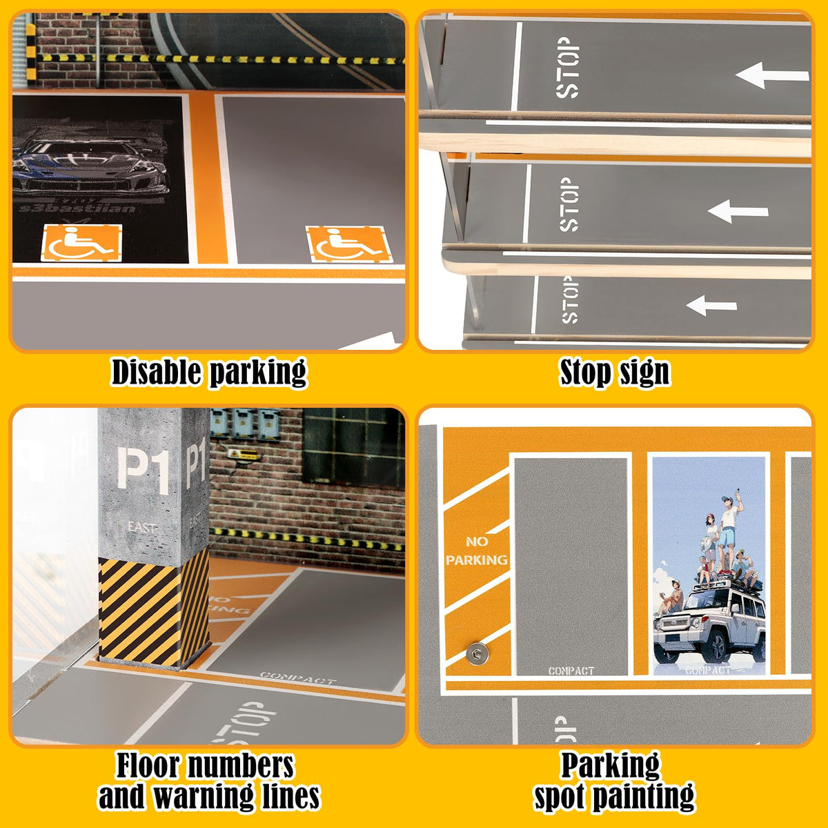 Saichotoy wooden display stand provides sturdy, long-lasting support for diecast collections.