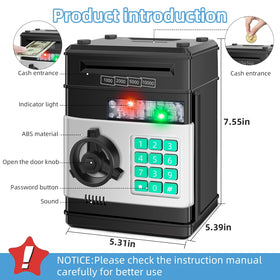 Saidrip piggy bank top slot for easy cash insertion like a mini ATM.