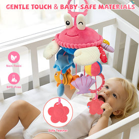 SAIMAND car-seat toy clip attaches securely to strollers and cribs.