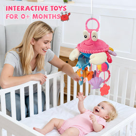SAIMAND crab mirror texture encouraging baby exploration and self-awareness.