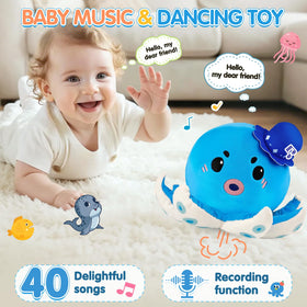 SAIMAND octopus crawling motion encouraging tummy time play