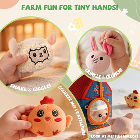 SAIMAND soft animals with crinkle sounds for auditory exploration.