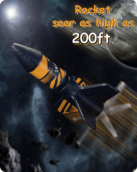 SainSmart Jr rocket launcher black parachute deploy animation showing safe landing
