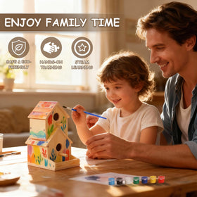 SainSmart Jr bird house with dual entrances supports small nesting.