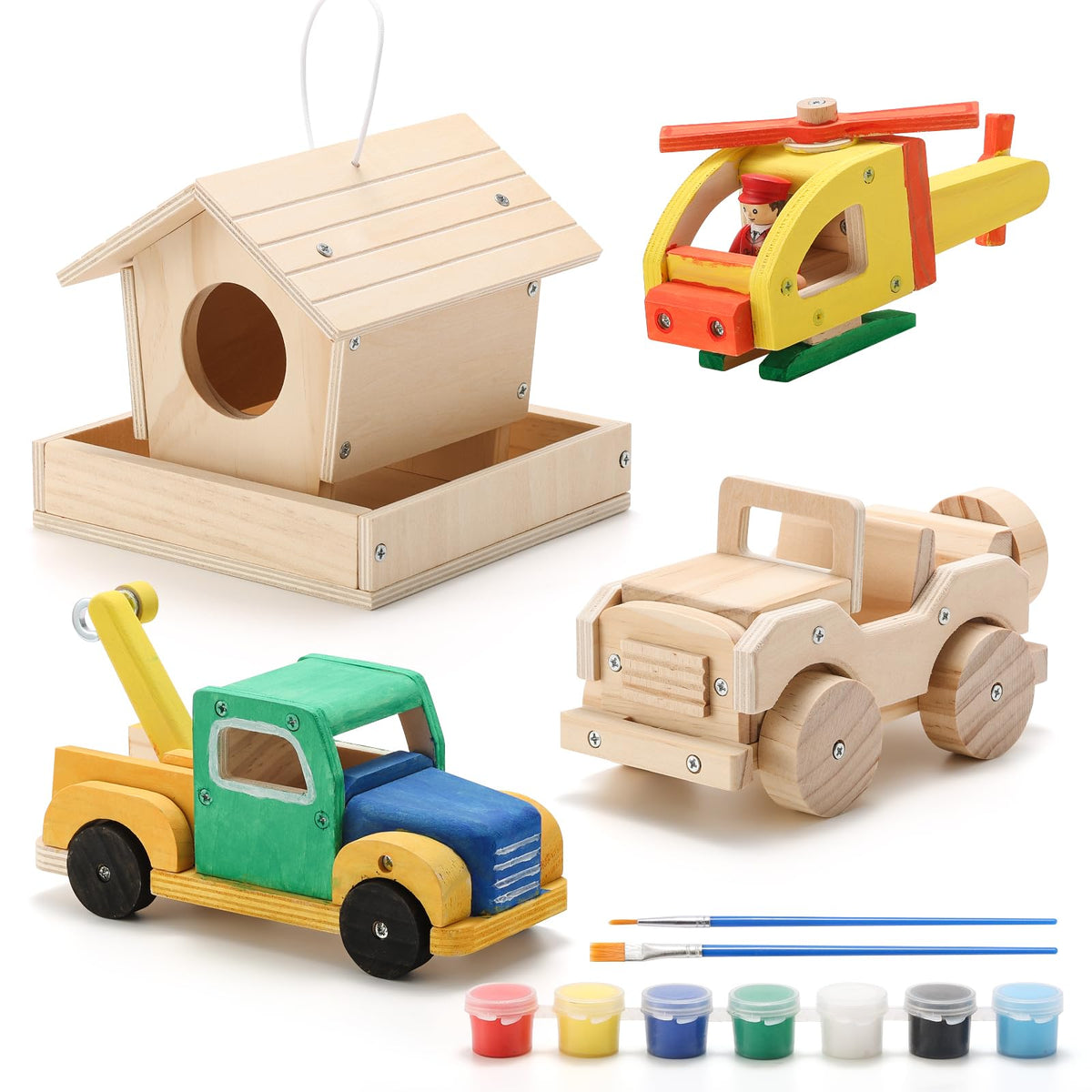 SainSmart Jr. birdhouse assembly kit for kids boosts hands-on building and creativity.