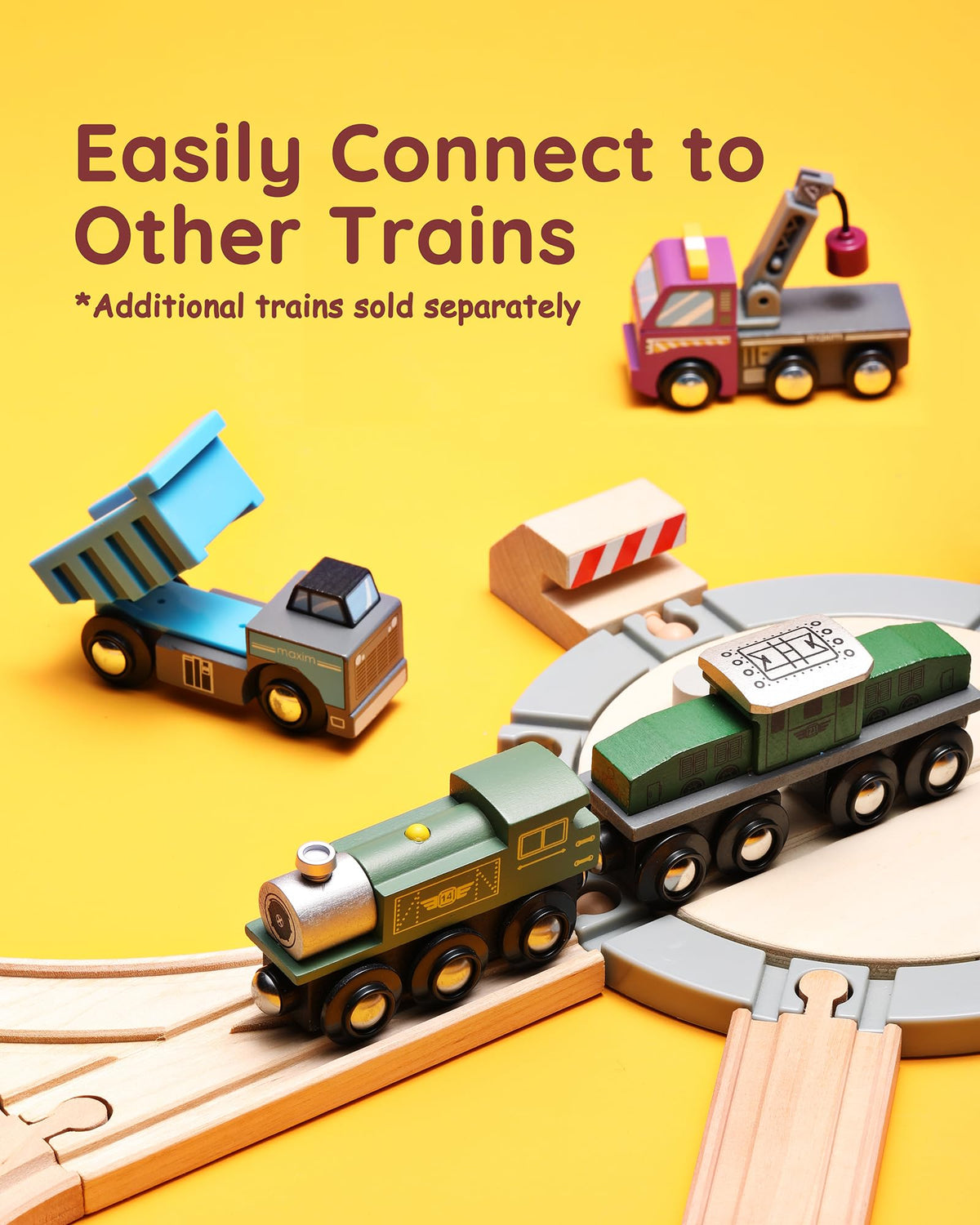 SainSmart Jr. wooden railway expansion enhances fine motor skills.
