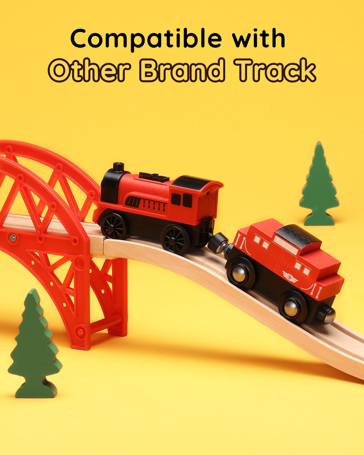 SainSmart Jr compatible wooden track trains fit major sets