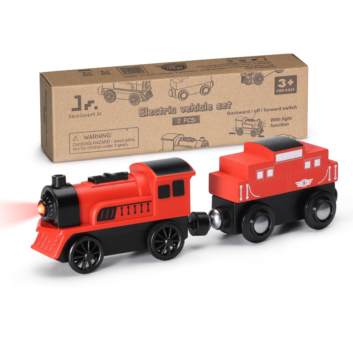 SainSmart Jr gift-ready train set ideal for ages 3 plus