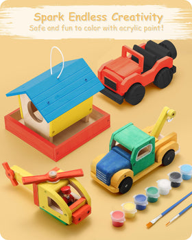 SainSmart Jr. off-road car model offers real wood crafting for a sturdy finished piece.