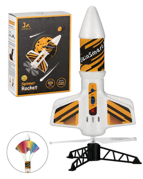 SainSmart Jr. Rocket Launcher outdoors in action, launching up to 200 ft.