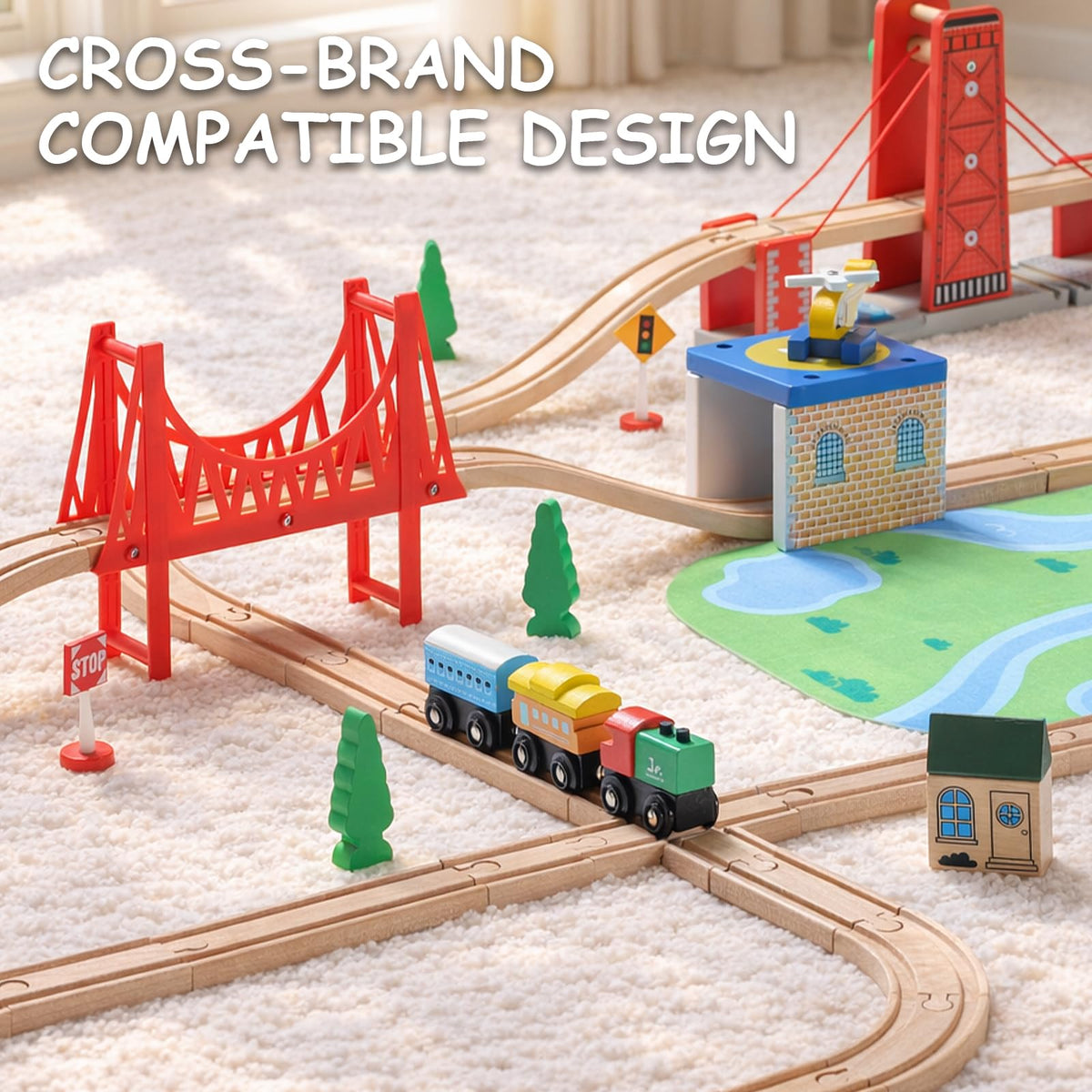 SainSmart Jr trains in action on 62-piece track for engaging storytelling