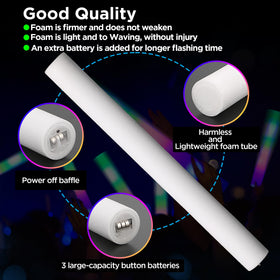 SAIRFWOO lightweight 16-inch glow wand is easy to wave during celebrations.