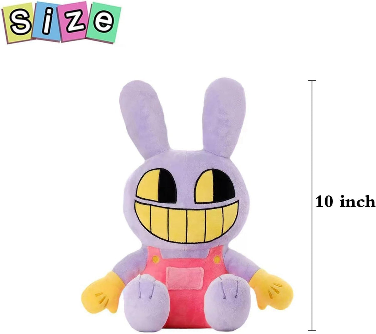 SAJISP Digital Circus Jax plush side view, ideal for portable comfort on trips.