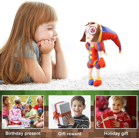 Compact 11.8-inch SAJISP Pomni plush travels easily to school or on trips.