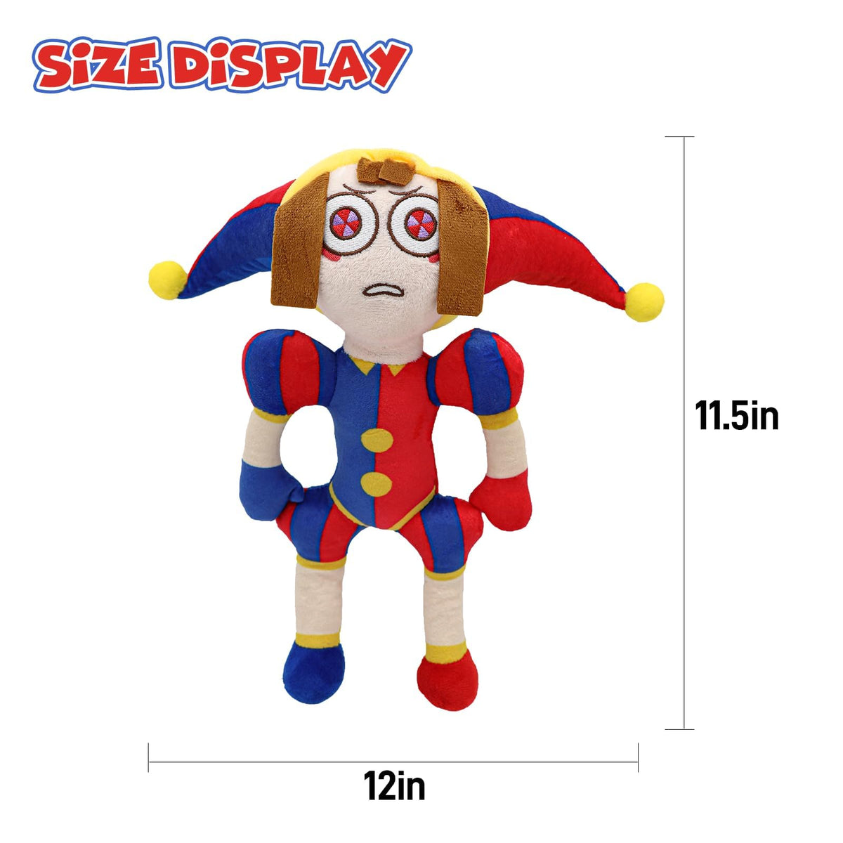 Side-view SAJISP Pomni plush full body for gifting inspiration.