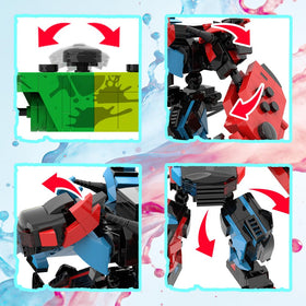 SALJGKS poseable mecha model in action pose for desk decor