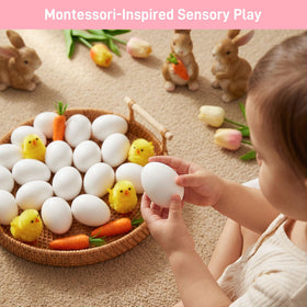 SallyFashion nesting box eggs guide pullets with realistic size and heft.