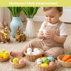 SallyFashion Pretend play eggs become toy food for little chefs.