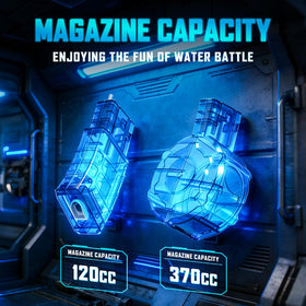 Samaraiuno dual tanks 370cc and 120cc extend playtime and reloading ease.