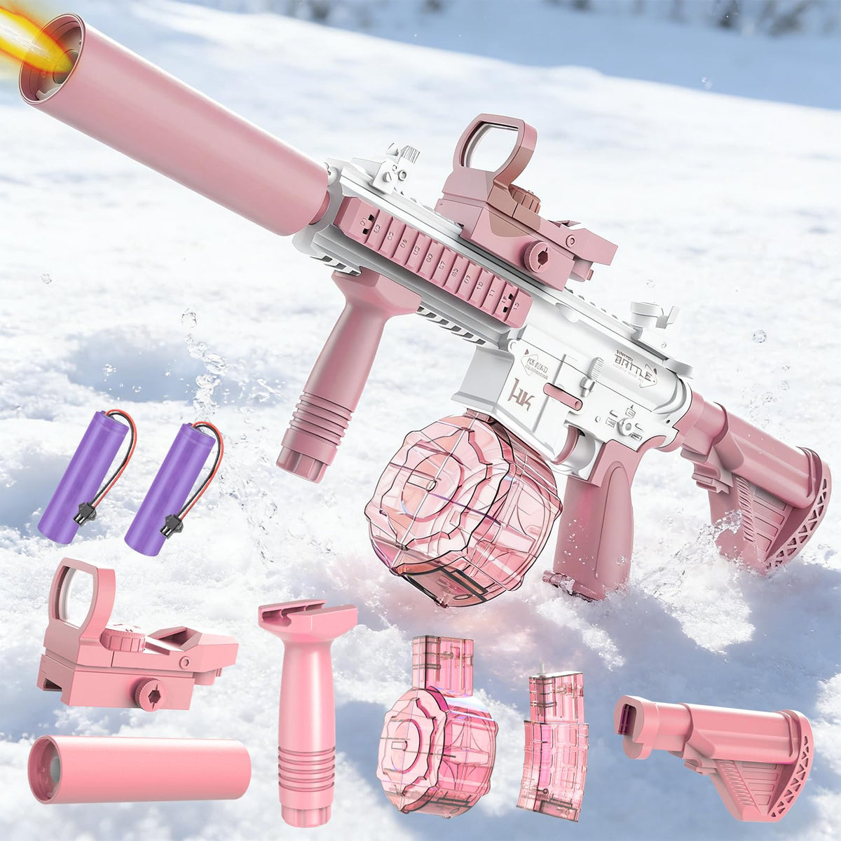 Samaraiuno electric water gun with one-button shooting for effortless pool play.
