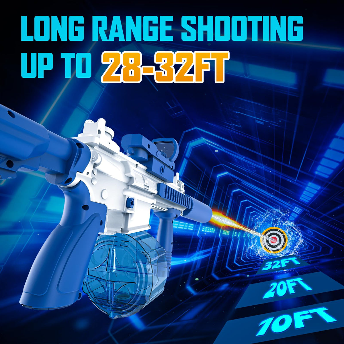Samaraiuno water gun with LED light for exciting night play.