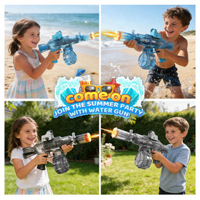 Samaraiuno electric water gun quick refill for uninterrupted water battles.