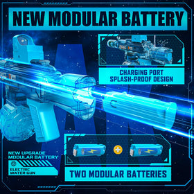 Samaraiuno transparent water gun design shows internal mechanics for cool visual effect.