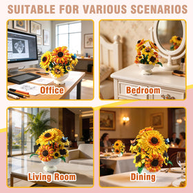 SameTech Sunflower Building Blocks Safe ABS material ensures a durable keepsake.