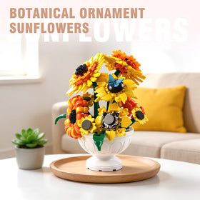 SameTech Sunflower Building Blocks Vase displays an elegant, artful home accent.