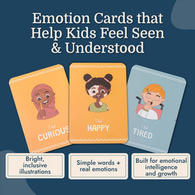 Samma Sati feelings cards designed for safe, durable toddler use.