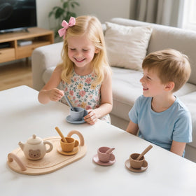Samonyed complete tea party set inspires storytelling and role play