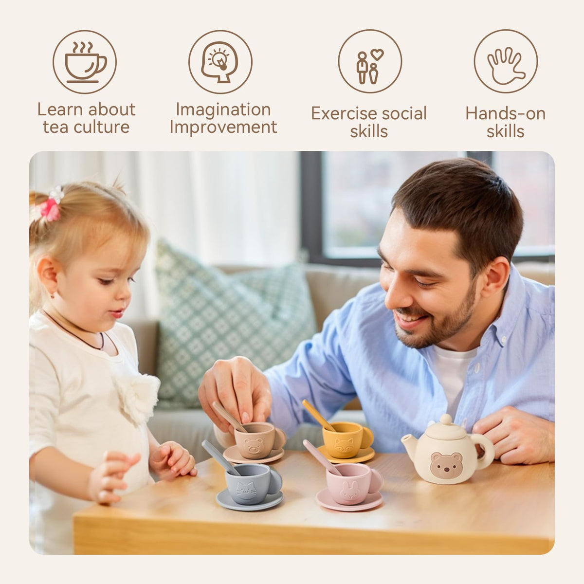 Samonyed silicone cups designed for tiny hands and easy stirring