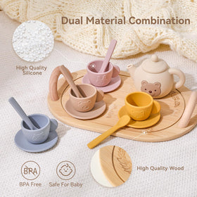 Samonyed wooden tea tray provides sturdy, classic presentation