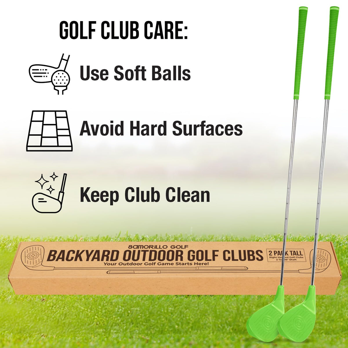 Samorillo outdoor golf set for backyard, beach, and park practice