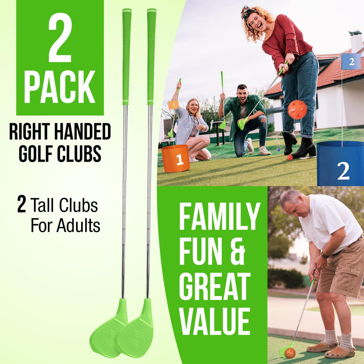 Samorillo tall right-handed golf clubs designed for players 5 ft and taller