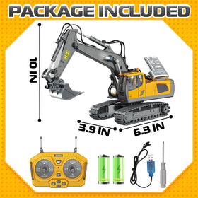 Samtop excavator toy ideal for outdoor yard or park play.