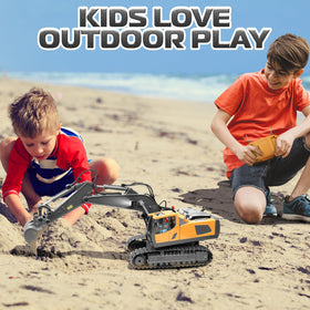 Samtop remote control excavator toy ABS plastic safety.