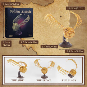 SAMYBLOCKS Golden Snitch on desk display, adds magical ambiance.