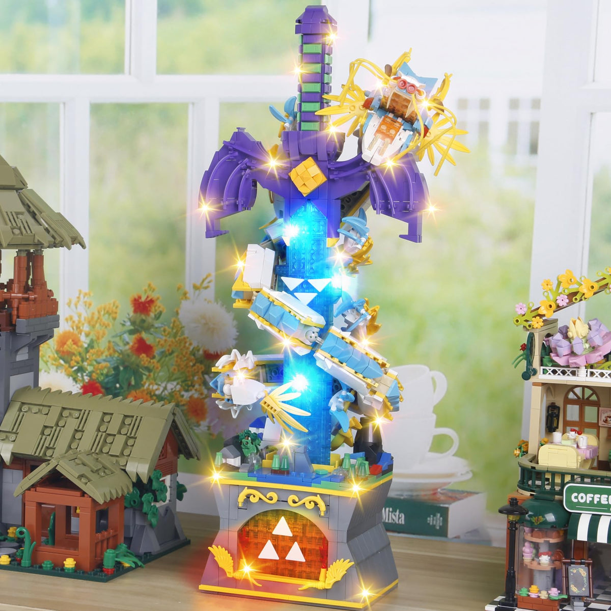 SAMYBLOCKS Master Sword and dragon assembly for hands-on creativity.