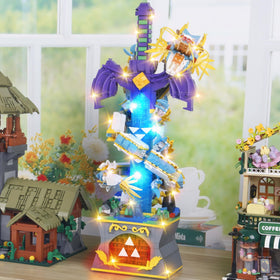 SAMYBLOCKS Master Sword and dragon assembly for hands-on creativity.