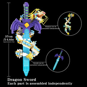 SAMYBLOCKS Sword body detaches from base for scene interaction.
